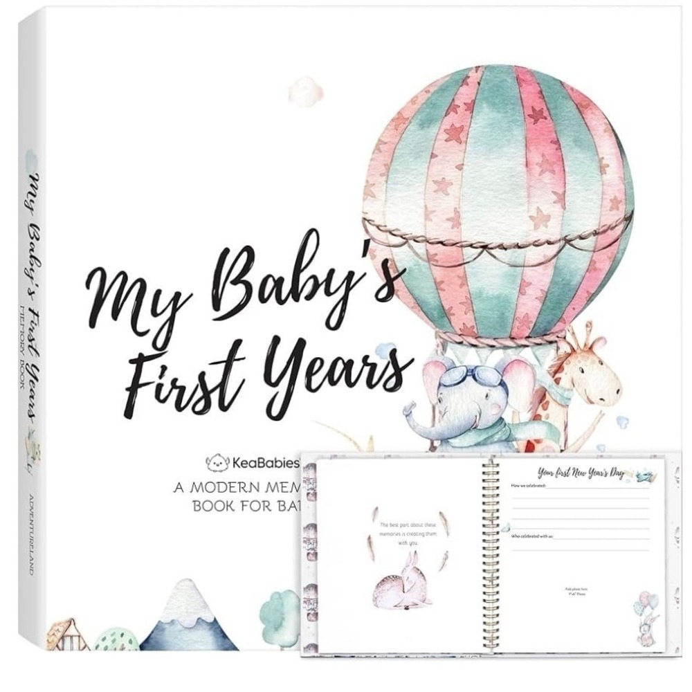 Baby Memory Book Girl, Boy - 90 Pages Hardcover First Year Milestone Kee
